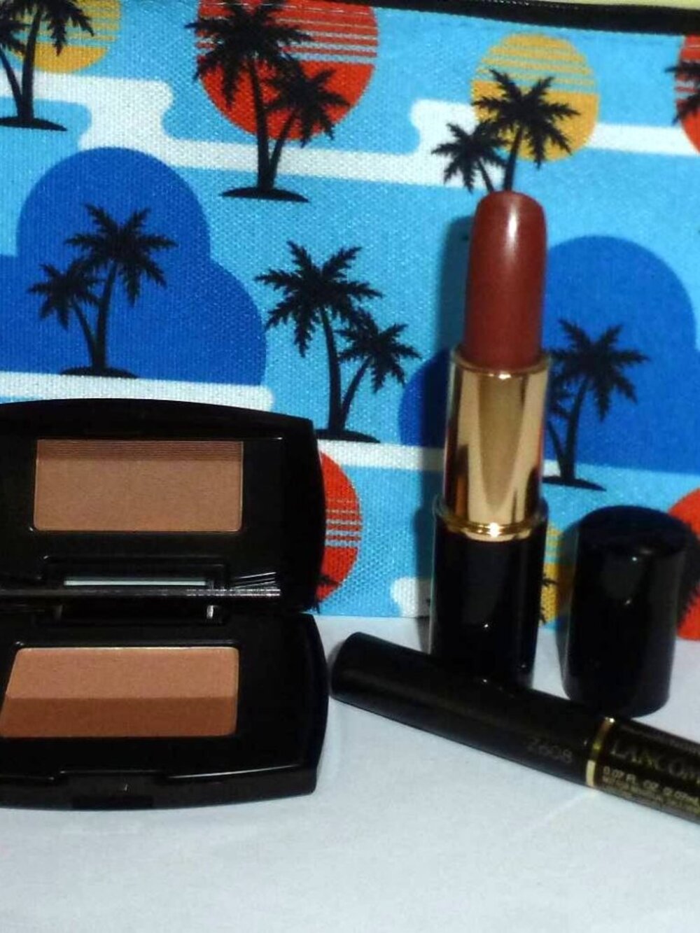 Lancome Gift Set / Couture Suede Lipstick, Blush, Mascara & Bag